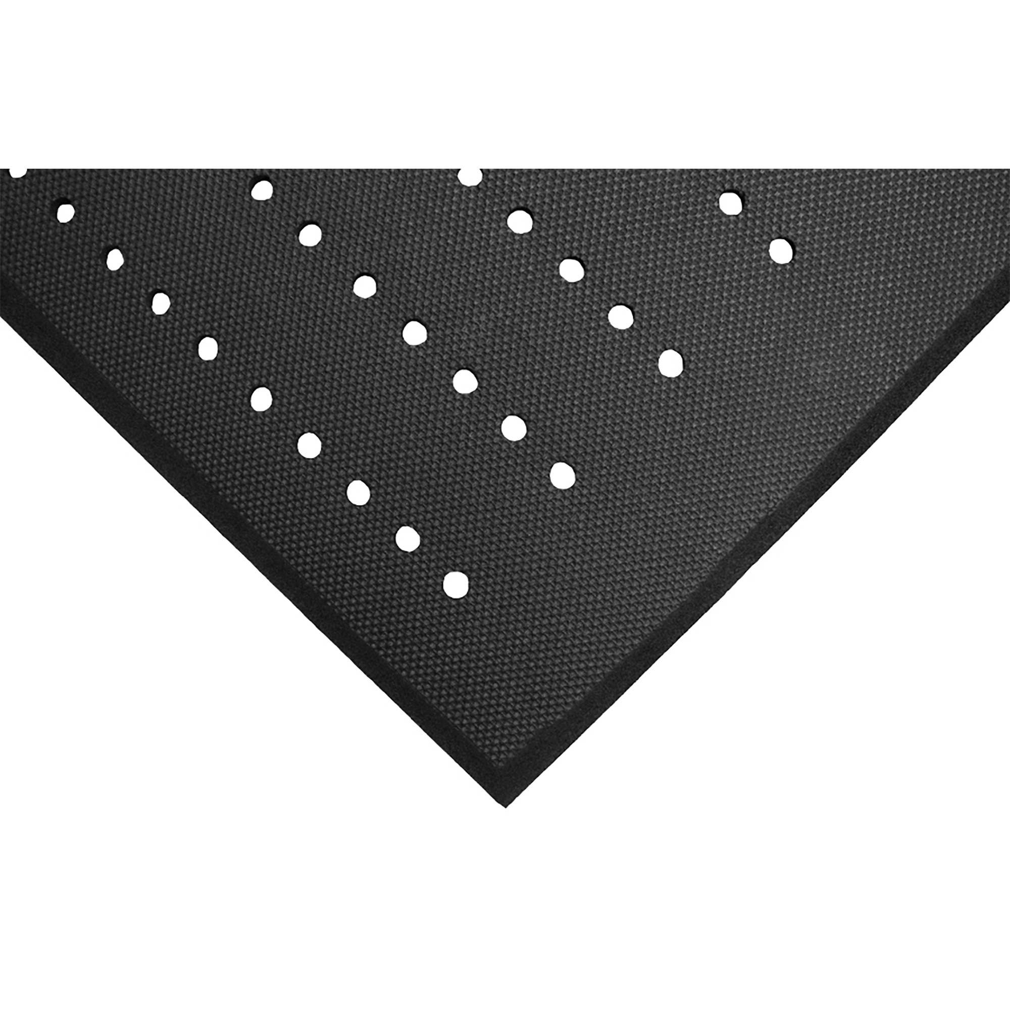M+A Matting, Cushion Complete Anti-Fatigue Mat with Holes, Black 4' x 6', 5/8" Thickness, Model # 496046900